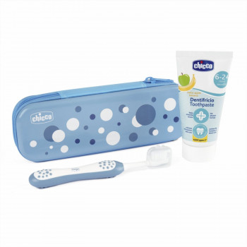 Chicco set za pranje zuba 6m+,plavi 