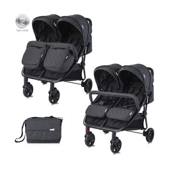 Lorelli kolica za blizance Duo black 