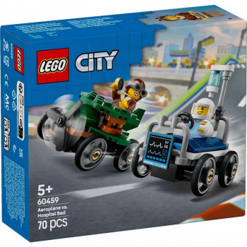 Lego city airplane vs hospital bed race car pack 