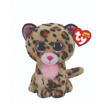 TY plišana igračka leopard, braon/roze 15 cm 