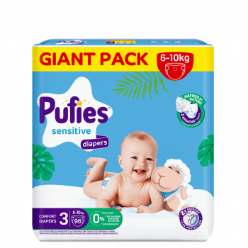 Pufies pelene sensitive GP 3midi 6-10kg 96kom 