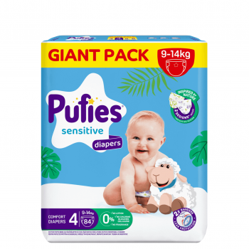 Pufies pelene sensitive GP 4 maxi 9-14kg 84kom 