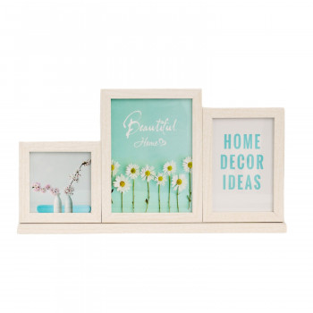 Cute&Cool HOME drveni ram za 3 slike beli41x21,5x5 