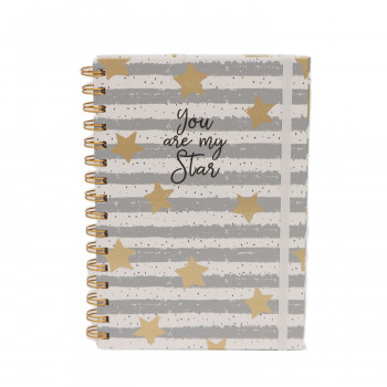 Be Cool notes sa zvezdicama sivi A5 