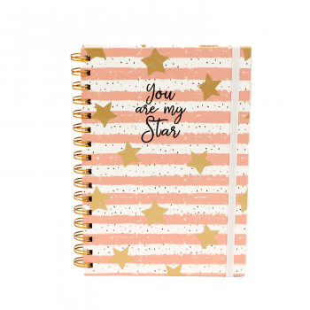 Be Cool notes sa zvezdicama roze A5 