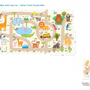 Sunta podne puzzle safari staza, 8 kom 