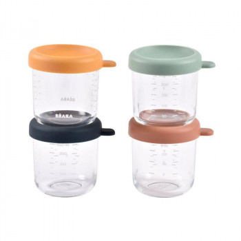 Beaba set od 4 staklene posude 250 ml(Sunrise) 