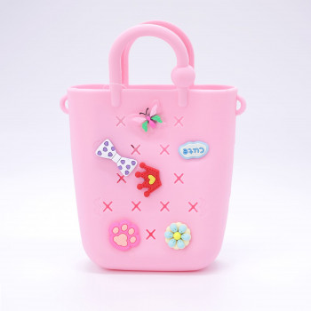 Cute&Cool torbica od silikona roze sa stikerima 