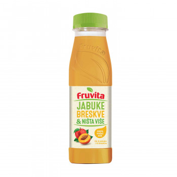 Fruvita 100% voćni sok jabuka breskva 0,33L 