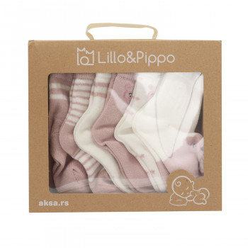 Lillo&Pippo čarape u poklon pakovanju, devojčice 