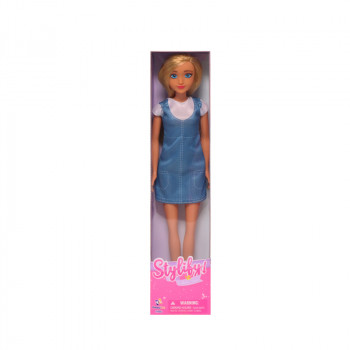 Stylify lutka plavuša, plava haljina, 31cm 