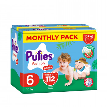 Pufies pelene monthly pants 6ex.large 15+kg 112kom 