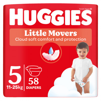 Huggies pelene little movers 5  11-25, 58kom 