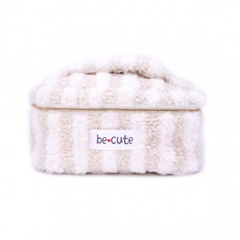 Be Cute plišani neseser bež/beli L 