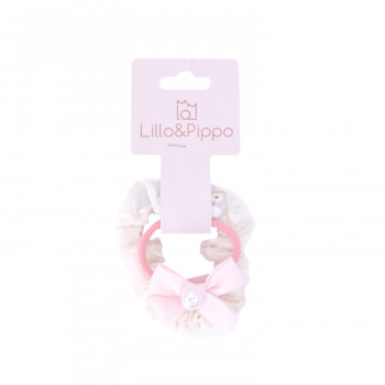 Lillo&Pippo, gumice za kosu leptirić 2/1, roze 