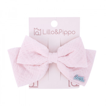 Lillo&Pippo, šnalica za kosu mašnica, roze 