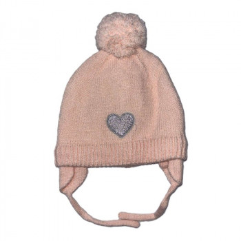 Lillo&Pippo zimska kapa srce, roze 50cm 