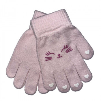 Lillo&Pippo zimske rukavice maca, roze