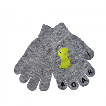 Lillo&Pippo zimske rukavice dino, sive