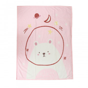 Lillo&Pippo ćebe meda 110x140cm, roze 