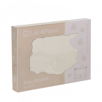 Lillo&Pippo ćebe 80x110cm, krem bela 