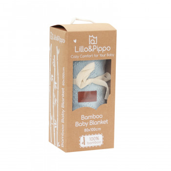 Lillo&Pippo ćebe bambus 80x100cm, plava 