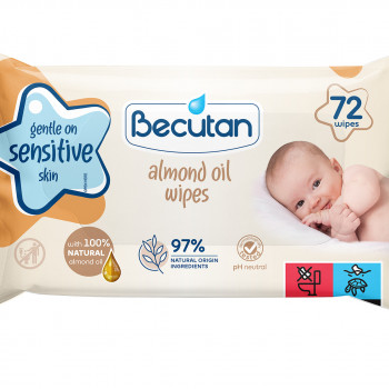 Becutan vlažne maramice badem 72 komada 