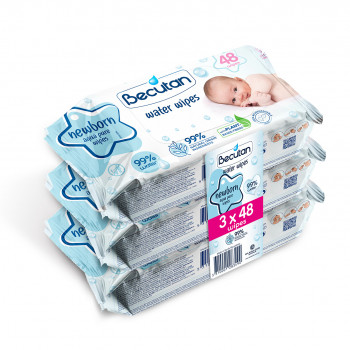 Becutan vlažne maramice aqua 3x48 komada 