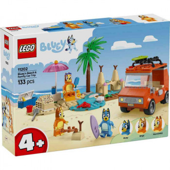 Lego berry blueys beach and family car 