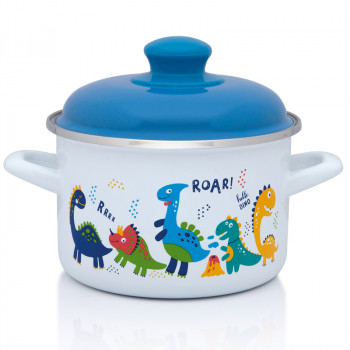 Metalac duboka šerpa 16cm/2l sa poklopcem Dinosaur 