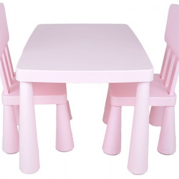 BBO set sto i stolice roze
