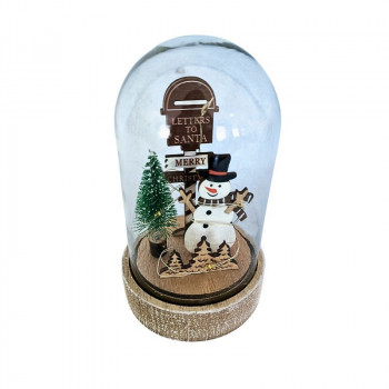 Drveni novogodišnji ukras kugla 