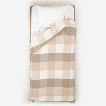 Stefan ćebe braon karo sa resama, 150x180 