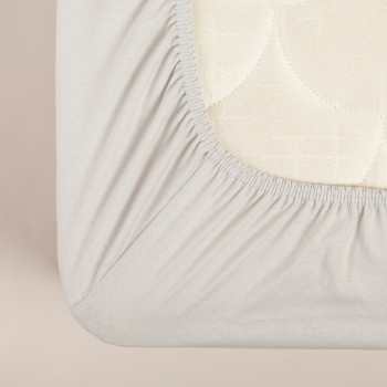 Stefan čaršav žersej sa lastišem sivi, 160x200 