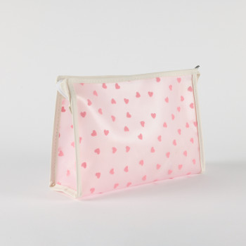 Be Cute prozirni neseser srca, roze 24x7x16cm 