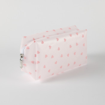 Be Cute prozirni neseser srca, sv. roze 18x8x10cm 