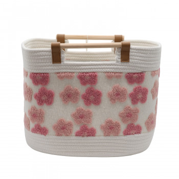 Cute&Cool HOME korpa drvene ručke roze, 42x28x32cm 