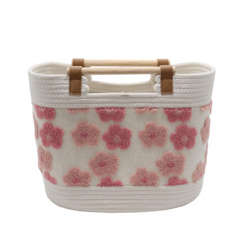 Cute&Cool HOME korpa drvene ručke roze, 40x25x30cm 