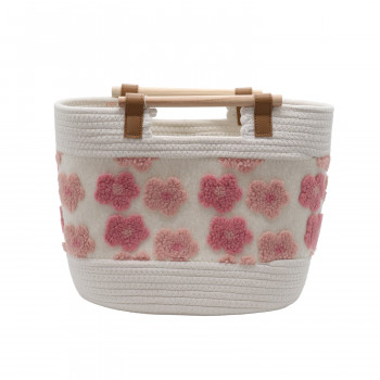 Cute&Cool HOME korpa drvene ručke roze, 35x21x27cm 