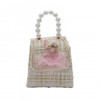 Lillo&Pippo torbica sa perlama, bež 