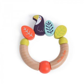 Moulin Roty drvena zvečka tukan Dans la jungle 