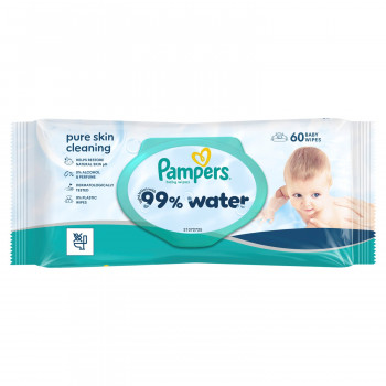 Pampers baby vlazne maramice Aqua Water 60 kom 