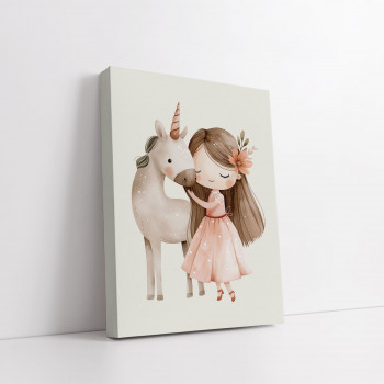 Cute&Cool HOME slika devojčica i jednorog 40x30cm 