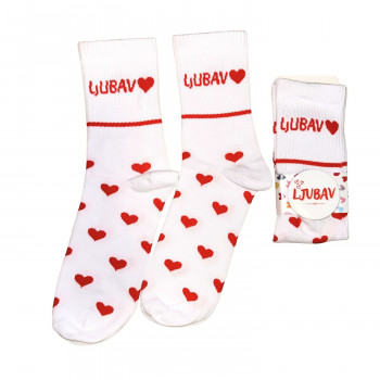 Keva si čarape sa bedžom crveno srce, 37-41 