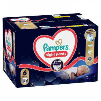 Pampers pelene monthly night pantsS6,13-19kg 80kom 