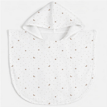 Stefan pončo od muslina, bež 