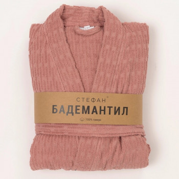 Stefan bademantil Linea, roze 