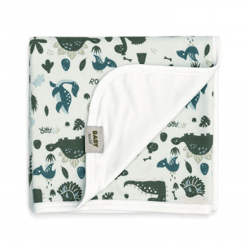 Baby Textil prekrivač Dino družina, 80x90cm 