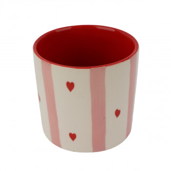 Cute&Cool HOME dekor šolja sa srcima roze 400ml 