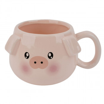 Cute&Cool HOME dekorativna šolja,prase roze 480ml